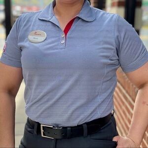Chick-fil-A Women’s XS Blue Striped Polo